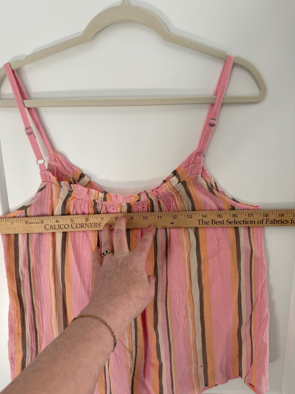 Xirena Carah Cotton Gauze Top in Pink Sunset Villa Stripe Size M New with Tags - Picture 9 of 10